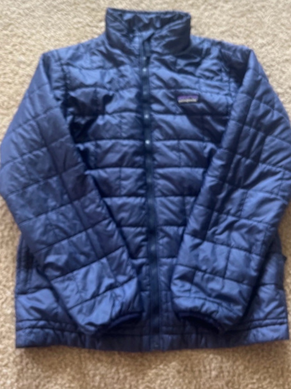 Patagonia Kids Navy Quilted Puffer Jacket